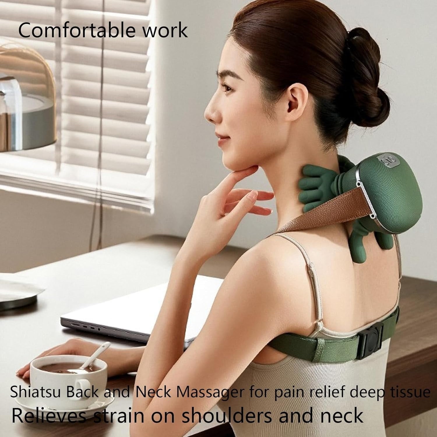 Neck and Back Massager, 3 Massage Mode, 2 Heat Function, Heated Neck & Shoulder Massager, Simulated Human Hand Design, for Necks, Back, Legs Etc (1 Pc)