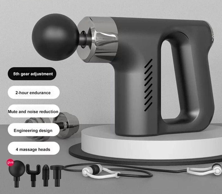 5in1 Powerful Double handled Fascial Massage Gun