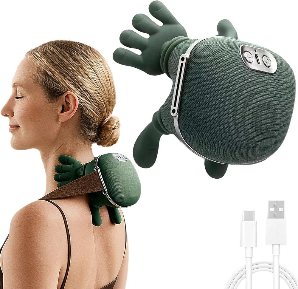 Neck and Back Massager, 3 Massage Mode, 2 Heat Function, Heated Neck & Shoulder Massager, Simulated Human Hand Design, for Necks, Back, Legs Etc (1 Pc)