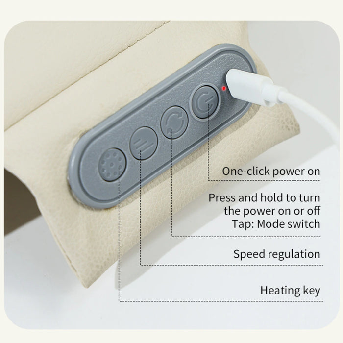 Heated Electric Shiatsu Chair Cushion Massager with Rollers Back and Neck Whole Body Massage Moves up and Down