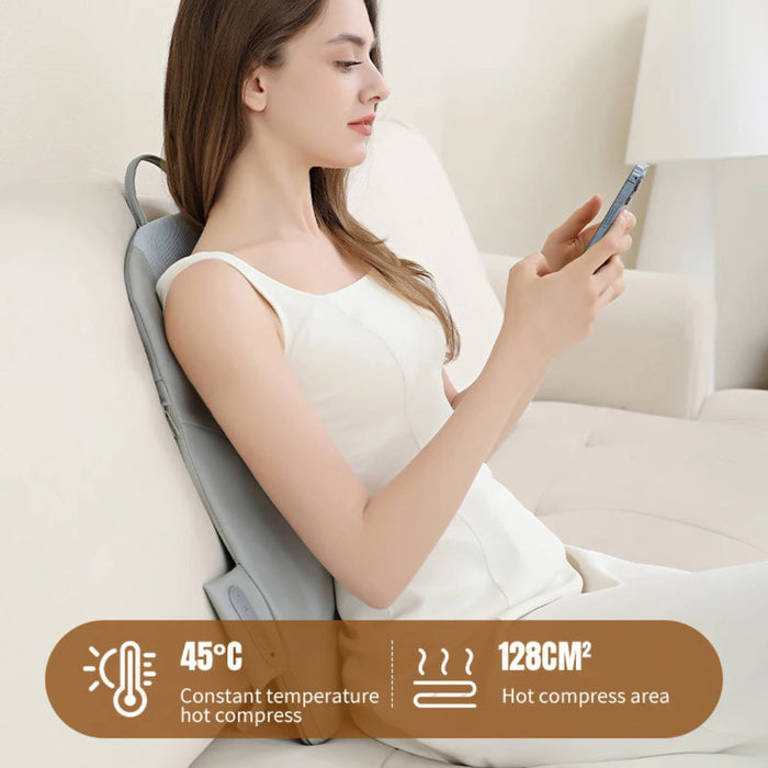 Heated Electric Shiatsu Chair Cushion Massager with Rollers Back and Neck Whole Body Massage Moves up and Down