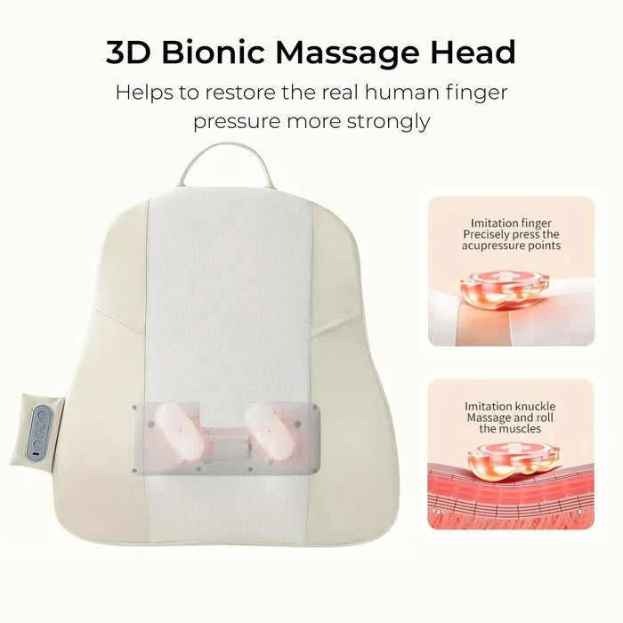 Heated Electric Shiatsu Chair Cushion Massager with Rollers Back and Neck Whole Body Massage Moves up and Down