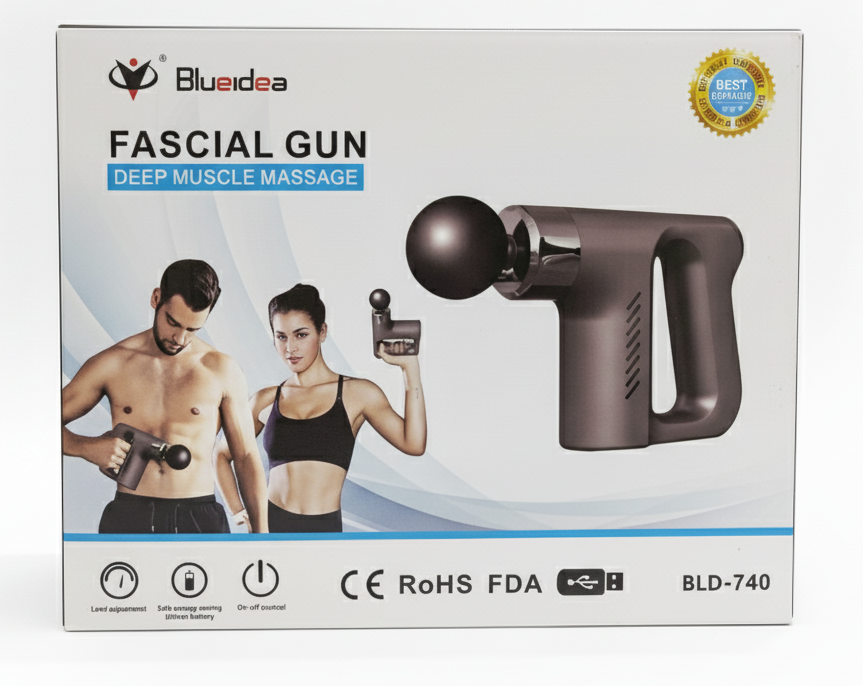 5in1 Powerful Double handled Fascial Massage Gun