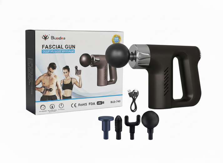 5in1 Powerful Double handled Fascial Massage Gun