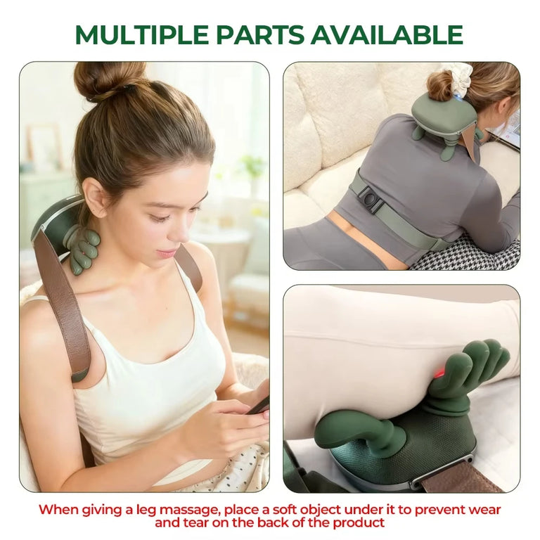 Neck and Back Massager, 3 Massage Mode, 2 Heat Function, Heated Neck & Shoulder Massager, Simulated Human Hand Design, for Necks, Back, Legs Etc (1 Pc)