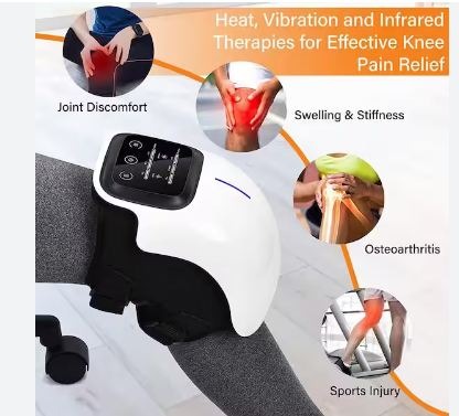 Smart Hot Compress Knee Relaxing Massager Knee Cap Treasure Laser Infrared Elbow Shoulder Massager Relive Joint Pain Stiffness
