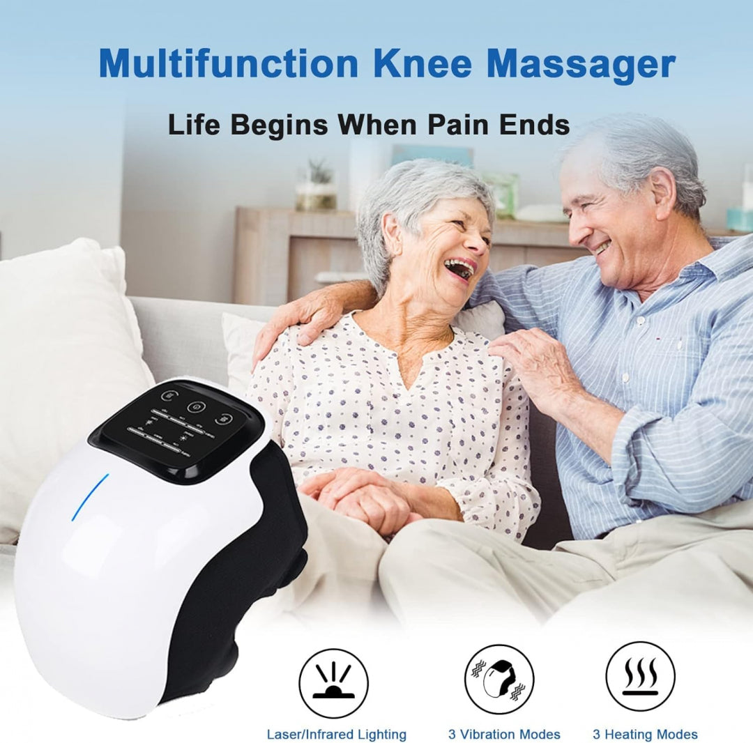 Smart Hot Compress Knee Relaxing Massager Knee Cap Treasure Laser Infrared Elbow Shoulder Massager Relive Joint Pain Stiffness