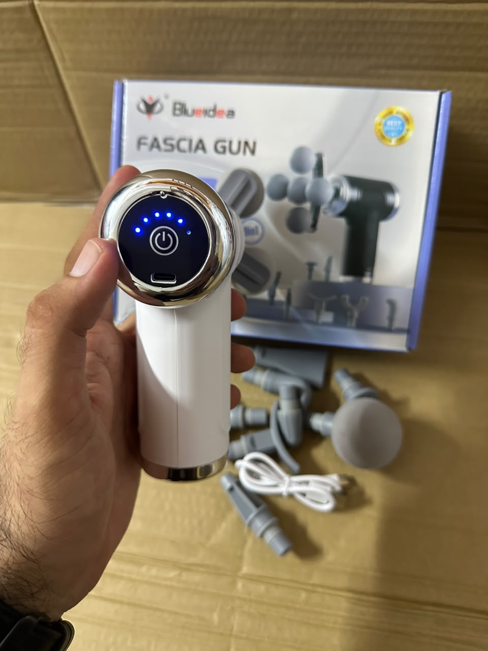 5 Headed Fascia Massage Gun | Deep Tissue Muscle Massager