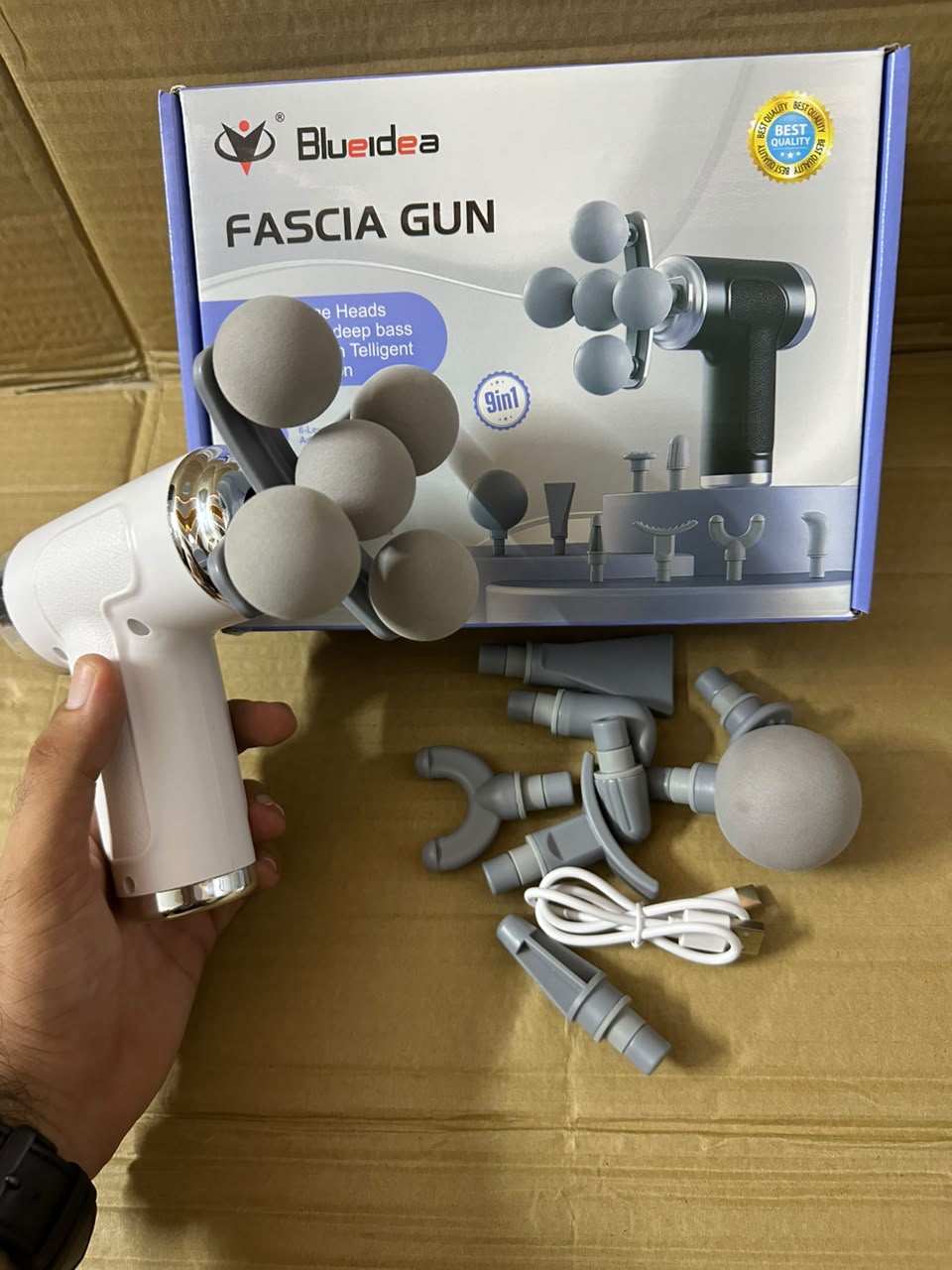 5 Headed Fascia Massage Gun | Deep Tissue Muscle Massager