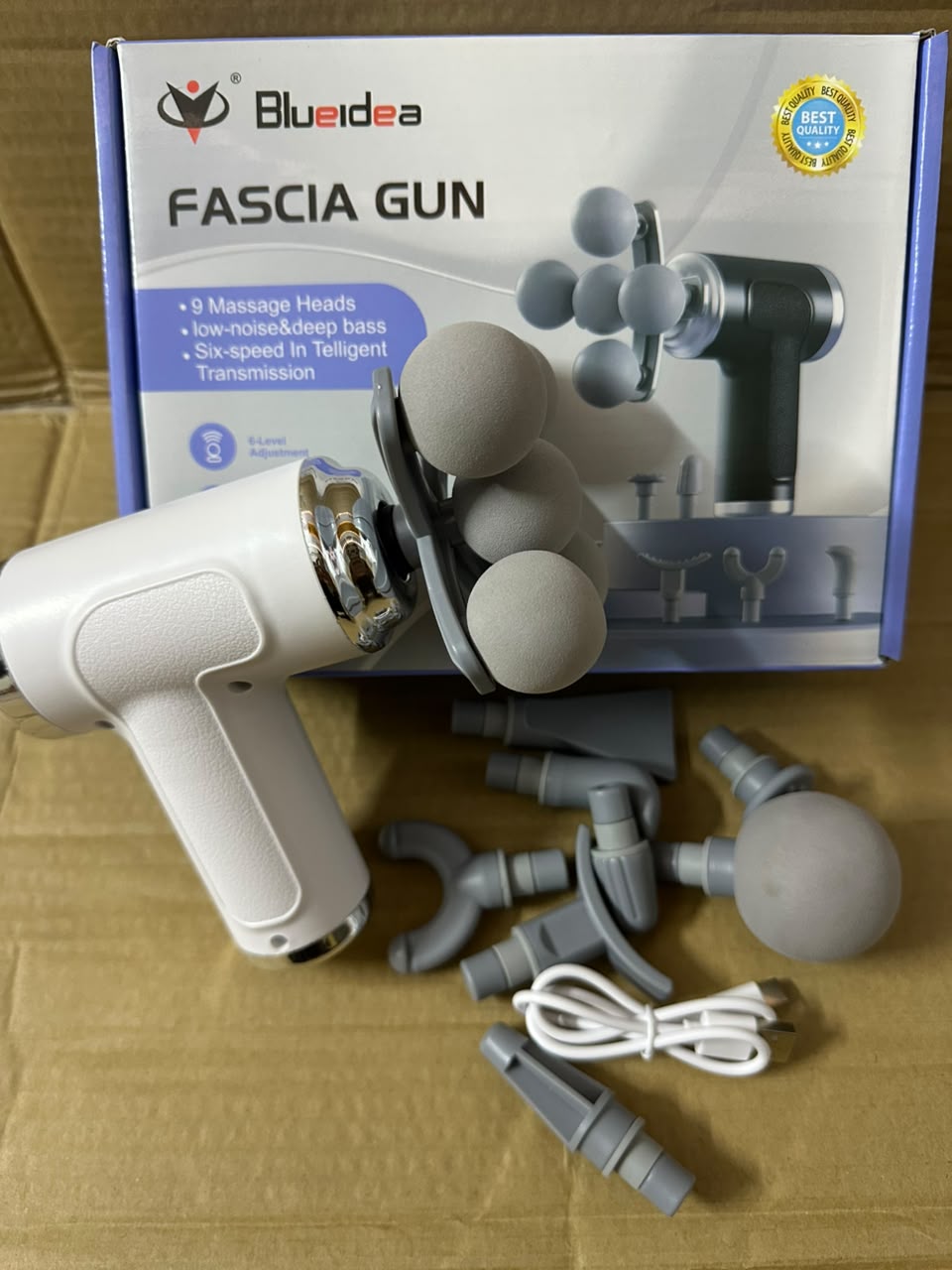 5 Headed Fascia Massage Gun | Deep Tissue Muscle Massager
