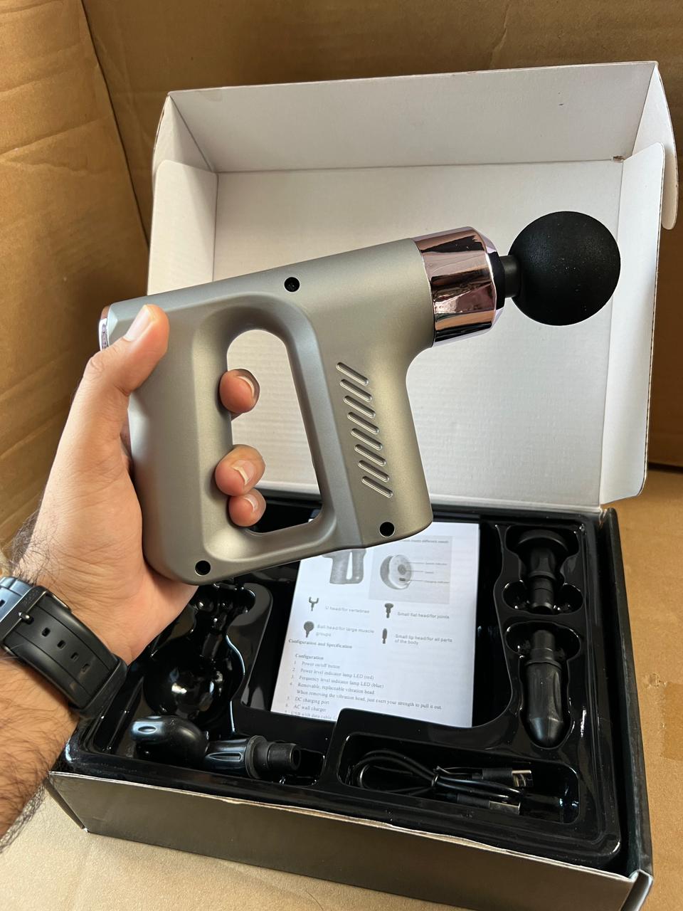 5in1 Powerful Double handled Fascial Massage Gun