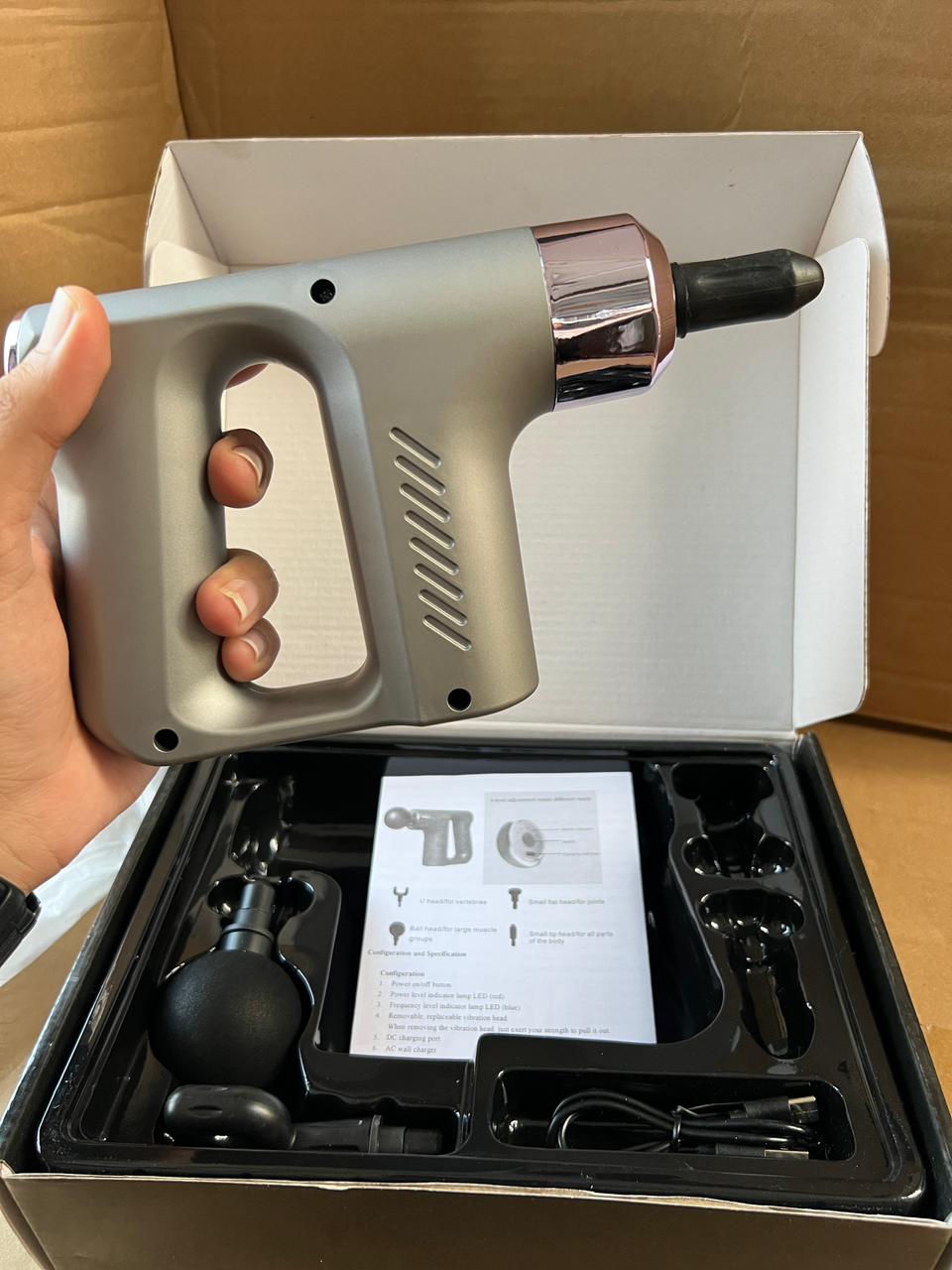 5in1 Powerful Double handled Fascial Massage Gun