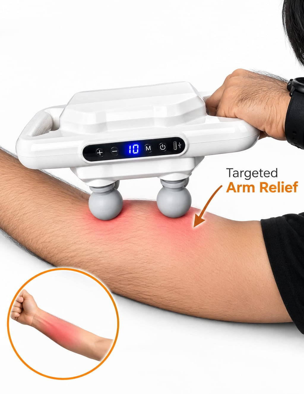 6-Head Fascia Muscle Massager Gun – Deep Tissue Relief for Back, Waist, and Legs