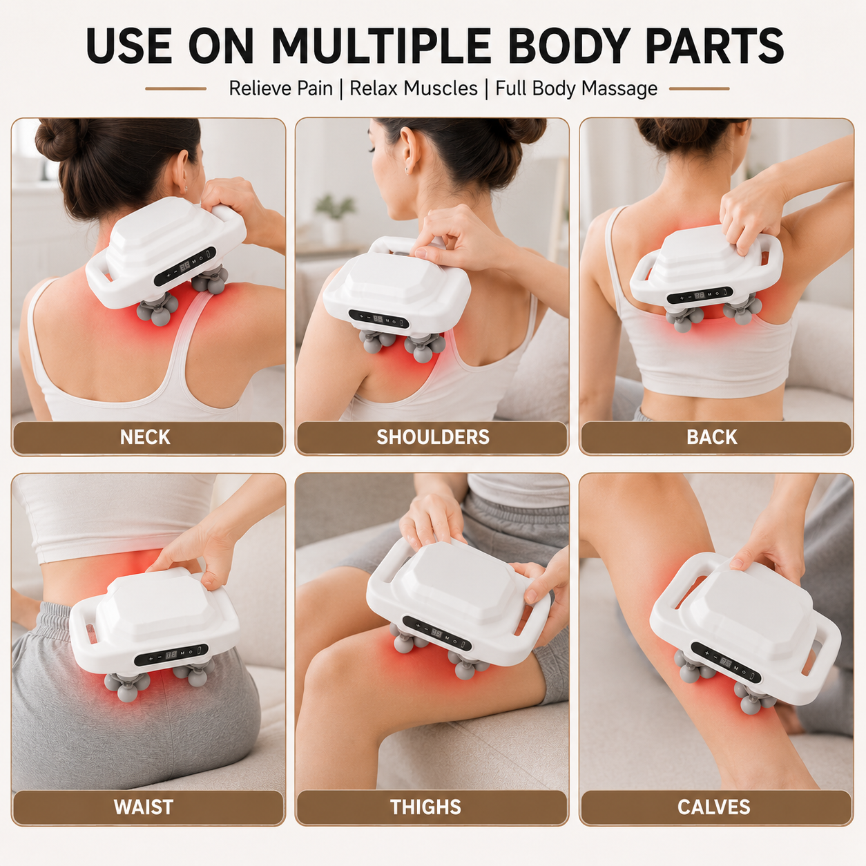 Powerful 18-Head Deep Tissue Massage Machine for Full Body Pain Relief
