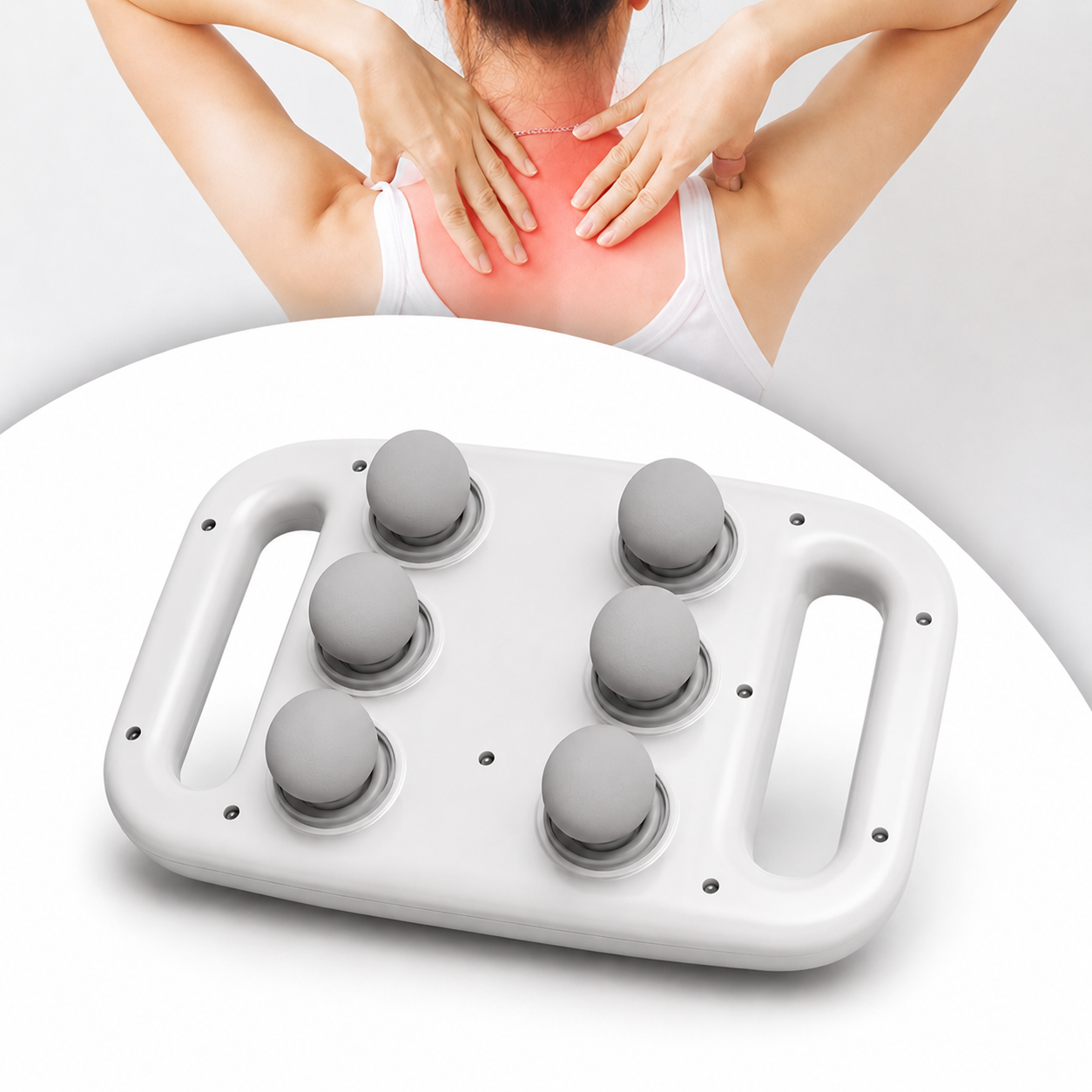 Premium 6-Head Fascia Muscle Massager Gun – Deep Tissue Pain Relief for Back, Waist & Legs