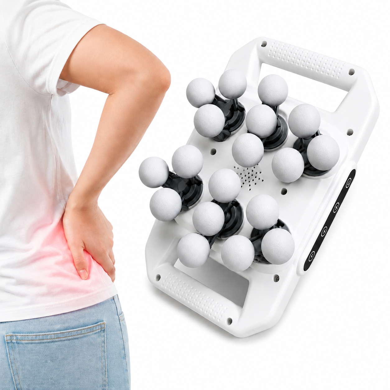 Multi-Head Fascia Muscle Massager Gun – Deep Tissue Relief for Back, Waist, and Legs