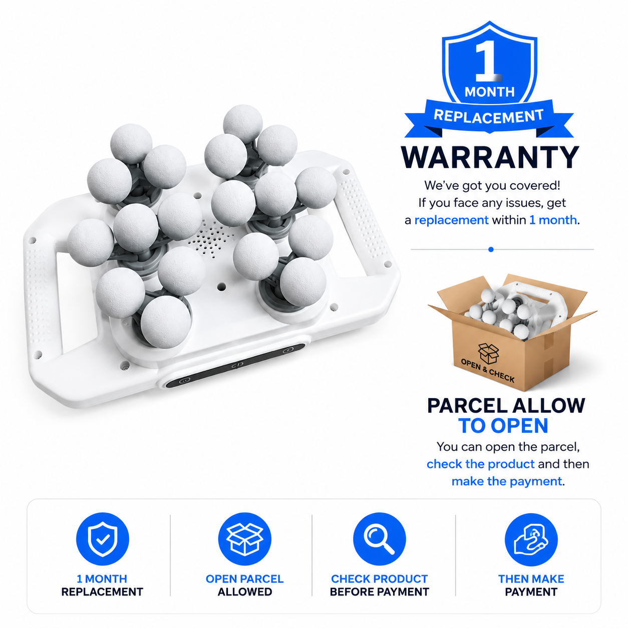 Powerful 18-Head Deep Tissue Massage Machine for Full Body Pain Relief