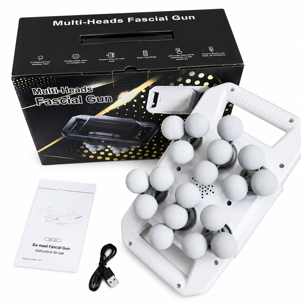 Powerful 18-Head Deep Tissue Massage Machine for Full Body Pain Relief