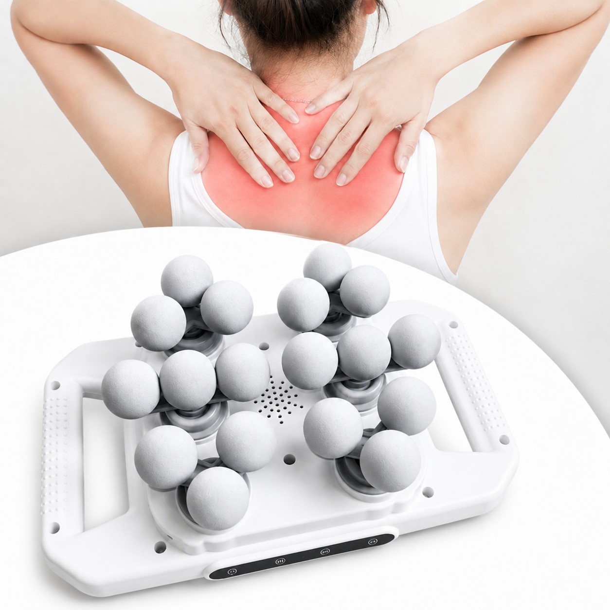 18-Head Fascia Muscle Massager Gun – Deep Tissue Relief for Back, Waist, and Legs